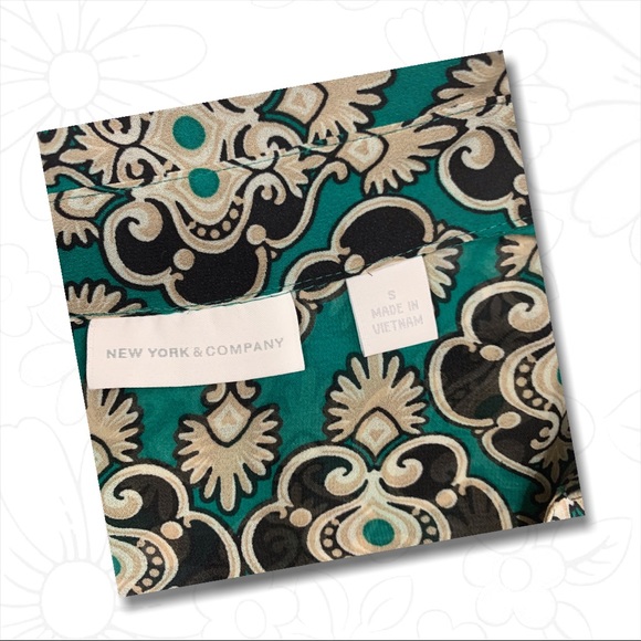 New York & Co Sheer Button-Down Blouse - Sm - Picture 13 of 15